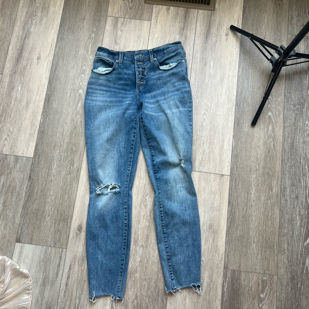 Lucky Brand Blue Distressed Skinny Jeans